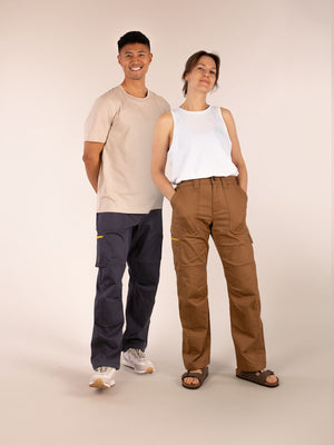 3RD ROCK stretchy cargo trousers for climbing and active lifestyles - Donald is 6ft1″  with a 30